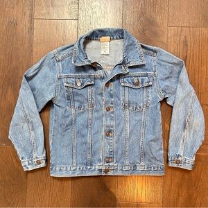 Levi’s Denim Trucker Jacket Button Up Blue Jean Size 10-12 Youth Women’s small